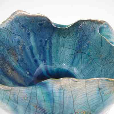 Turquoise and Gold and Organic Bowl