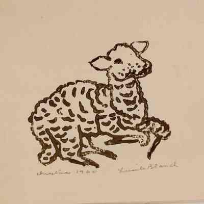 Christmas Card Print (Lamb)