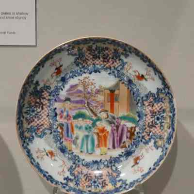 Matching pair of Mandarin Soup Plate