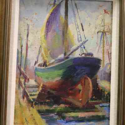 Gloucester Schooner in Dry Dock