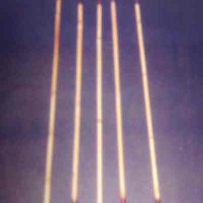 Five Handmade Bamboo Spears w/ Metal Tips (Kenya)