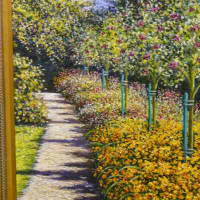 Rosetrees and Marigolds at Giverny