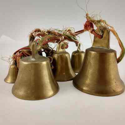 7 Brass sheep bells