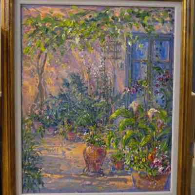 Patio with Lilies