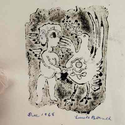 Christmas Card Print (angel + dove)