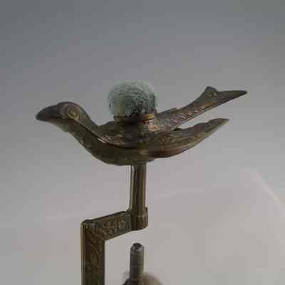 Brass Bird Thread Holder