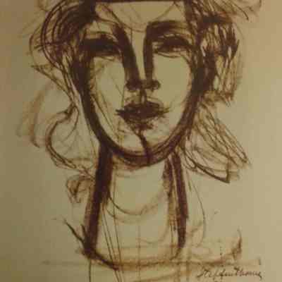 Head of Girl with Hat