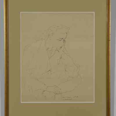 Drawing of a Mercer Student