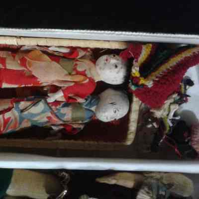 Two Japanese Dolls with Box
