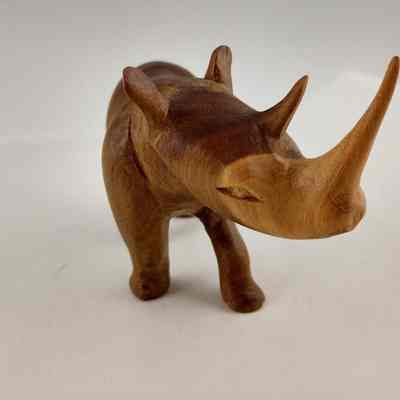 Hand-carved wooden animals from Uganda