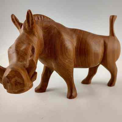 Hand-carved wooden animals from Uganda