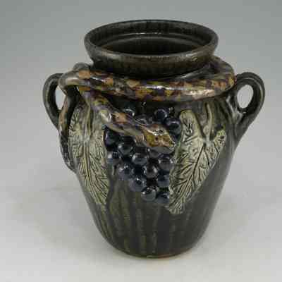 Lg. Snake-Wrapped Container with Lid