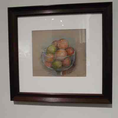 Peaches in a Glass Vase