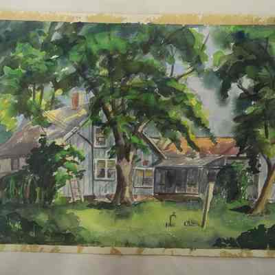 Rural House with Screened Porch and Ladder