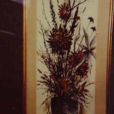 Floral Blue Vase