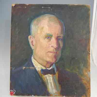 Man's Head- Black bow Tie