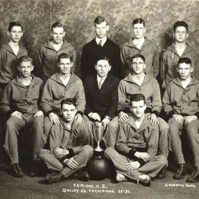 1930 Fairland High School, basketball team, Shelby County champions