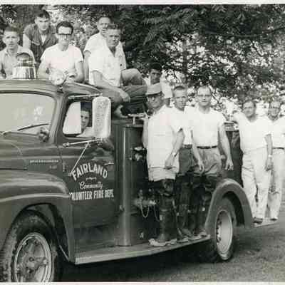 Fairland Community Volunteer Fire Dept., truck and volunteers