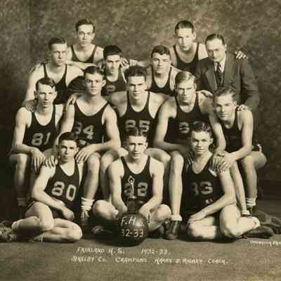 1933 Fairland High School, basketball team, Shelby County Champions