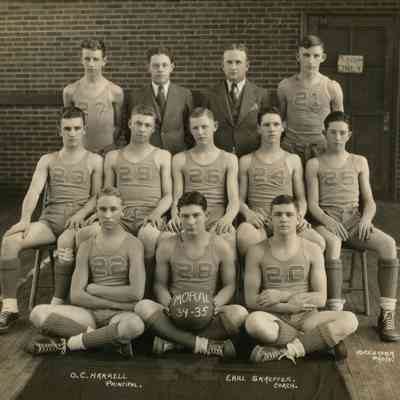 1935 Moral Township High School, basketball team