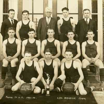 1932 Moral Township High School, basketball team, Shelby County Tourney Winners
