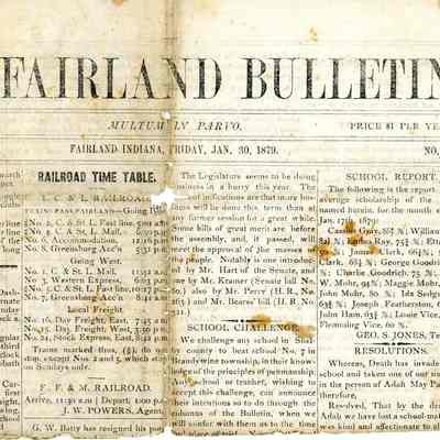 Fairland Bulletin, 30 Jan 1879