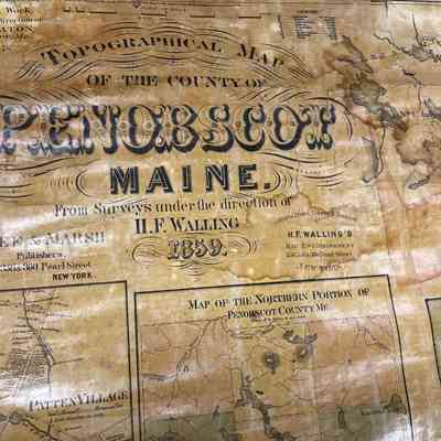 Topographical Map of the County of Penobscot Maine, 1859