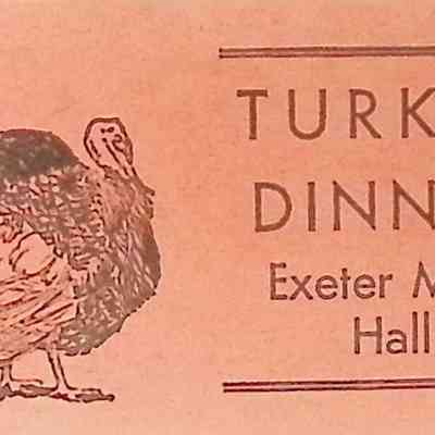 Exeter Mills Hall turkey dinner ticket