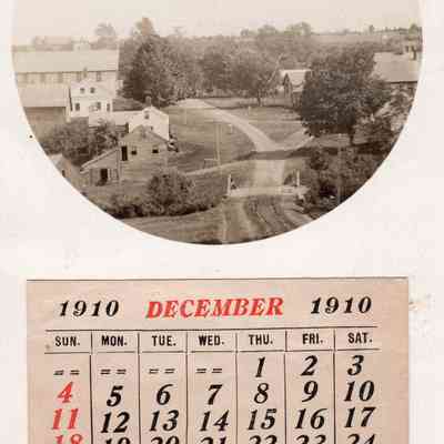 1910 Calendar with photo of Exeter Mills