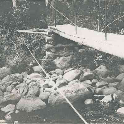 Foot Bridge Spanning Water