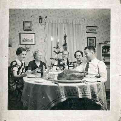 Frank Elston and Family at Christmas