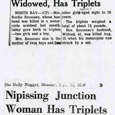 Widowed, Has Triplets