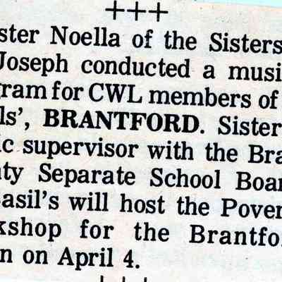 Sister Noella's Musical Program