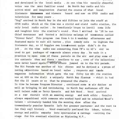 "Remembering Bruce" + Letter from Pam Handley to Sid Tomkins