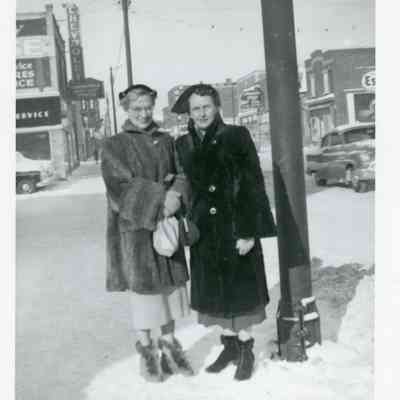Kae and Phylis Elston on Sherbooke and Main Street
