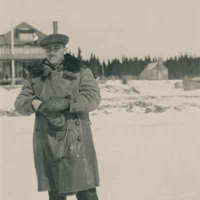 Man on Frozen Lake