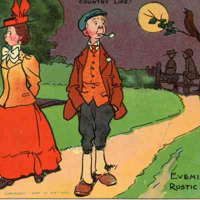 Evening Courtship Postcard