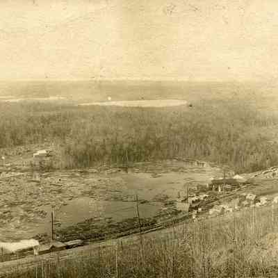 Hilltop View of Lakeside Lumbermill