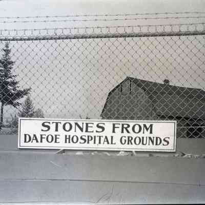 "Stones from Dafoe Nursery" Sign