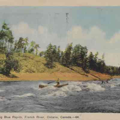 Shooting the Big Blue Rapids, French River, Ontario, Canada. -64.