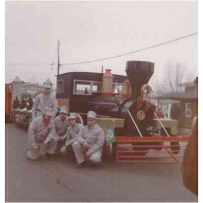Canadian Pacific Railway Locomotive Float with Engineers