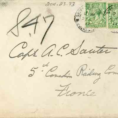 Envelope Addressed to Capt A.C. Souter