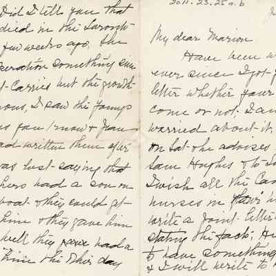 Letter "My Dear Marion"
