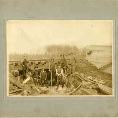 Men Working on a Railway Bridge