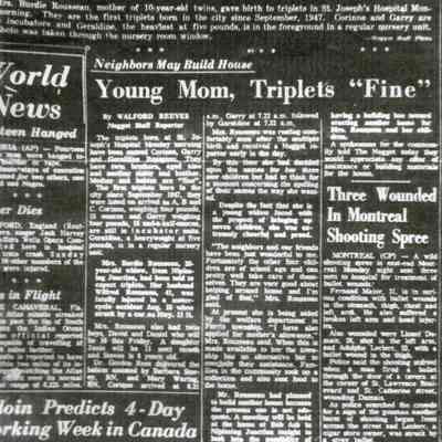 Young Mom, Triplets "Fine"