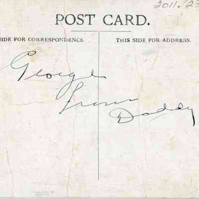 Postcard to George from Daddy
