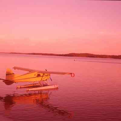 Airplane at Sunset on Trout Lake