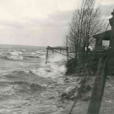 Waves Crashing Against Shoreline
