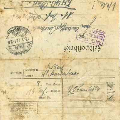 Letter from Hubert B. to Constantin and Transcription