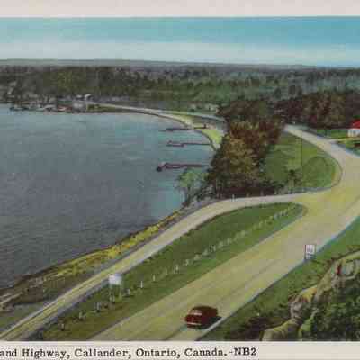 Callander Bay and Highway, Callander, Ontario, Canada.-NB2
